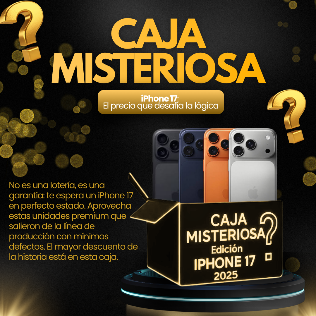 CAJA MISTERIOSA EDICIÓN IPHONE 17 Pro Max - DESCUENTO REMATE 2025 (Últimas Unidades)